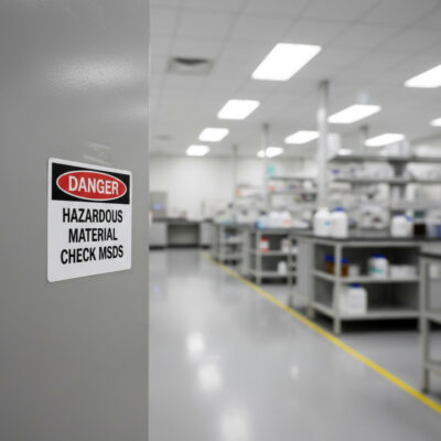 Danger Hazardous material check msds