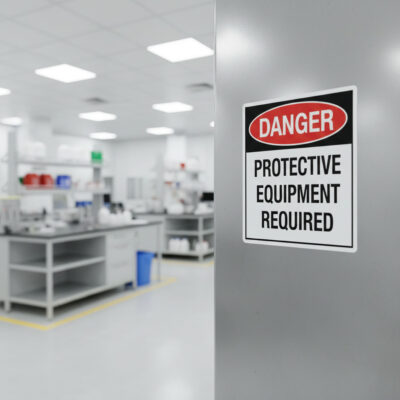 Danger Protective equipment required