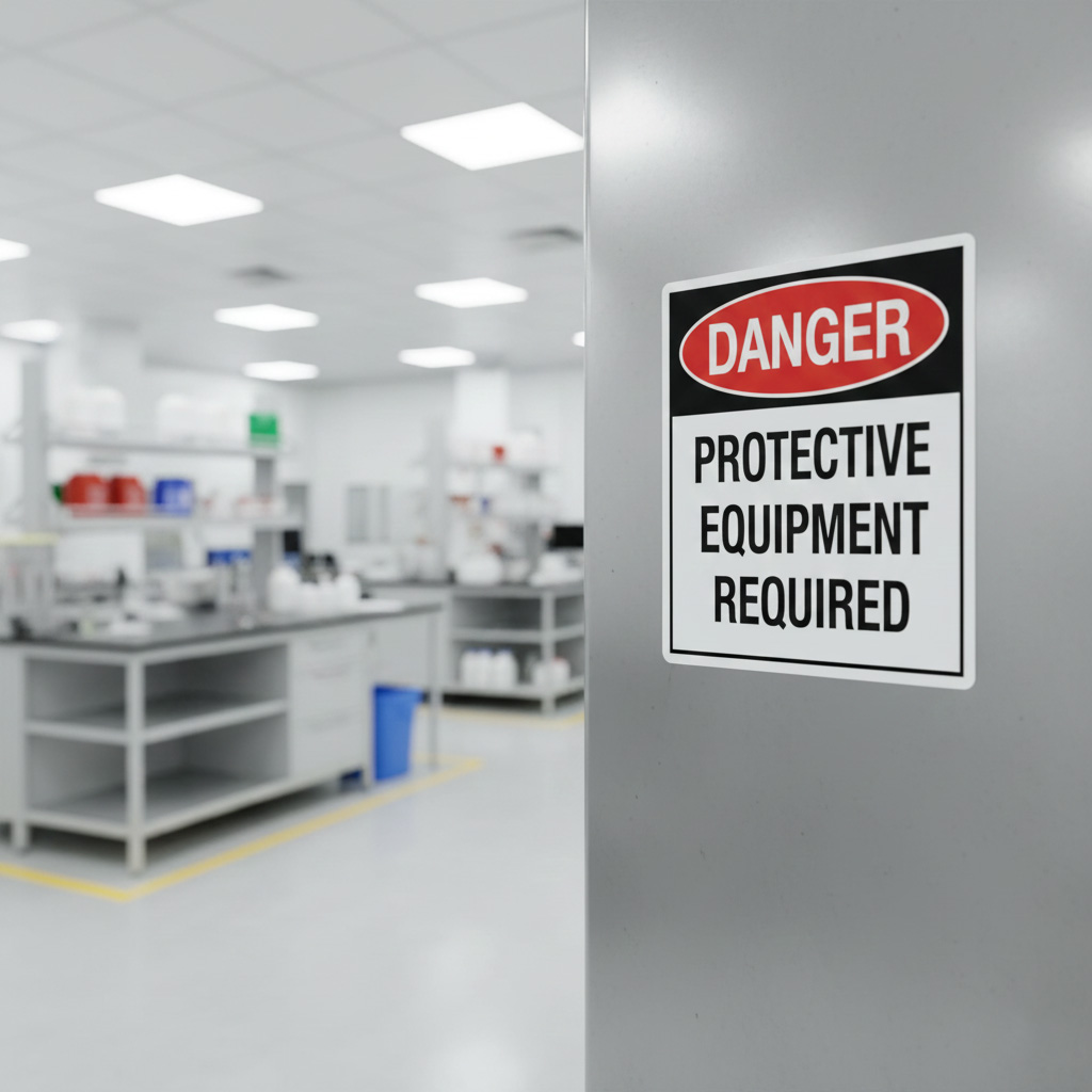 Danger Protective equipment required