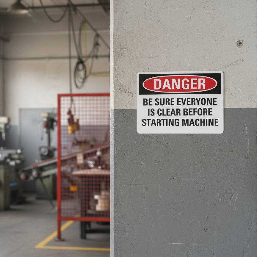 Danger Be sure everyone is clear before starting