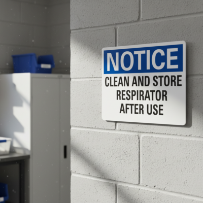 Notice Clean and store respirator after use