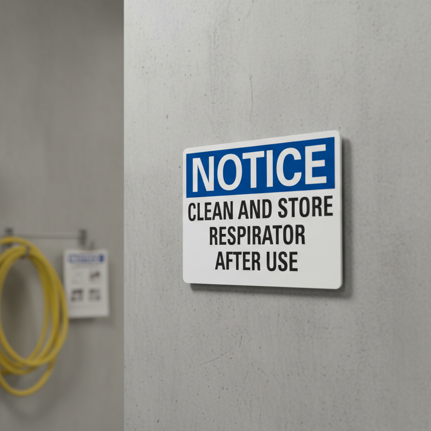 Notice Clean and store respirator after use - Image 2