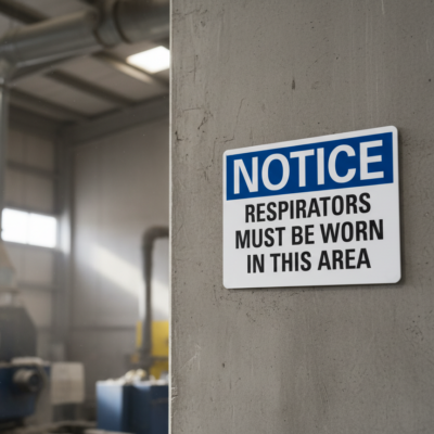 Notice Respirators must be worn in this area