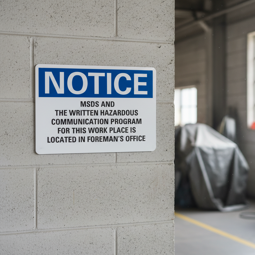 Notice MSDS and the written hazardous communication - Image 2