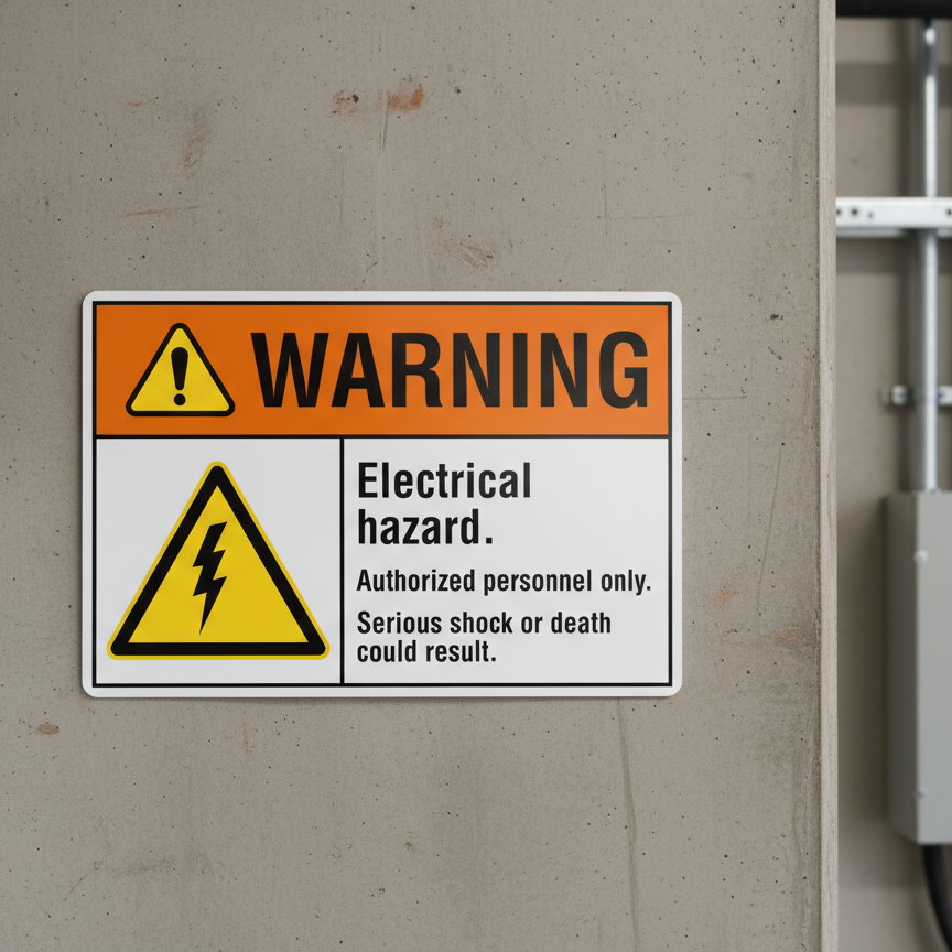 Warning Electrical hazard. Authorized personnel only. - Image 2