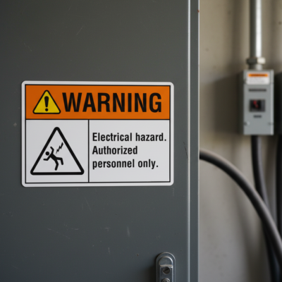 Warning Electrical hazard. Authorized personnel only.