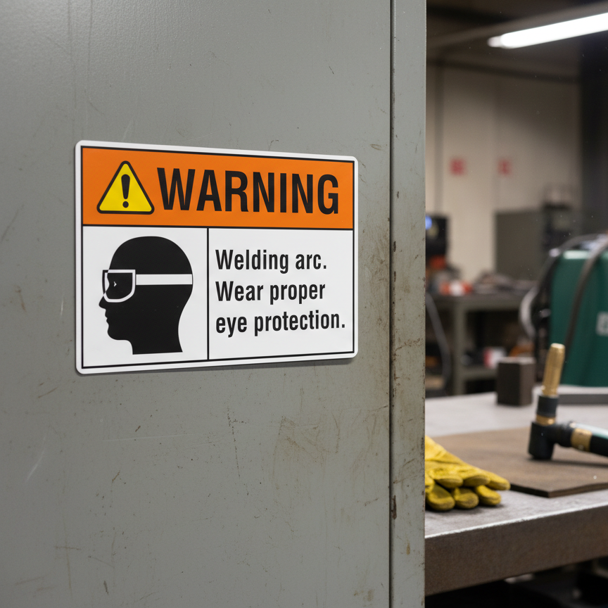 Warning Welding arc wear proper eye protection - Image 2