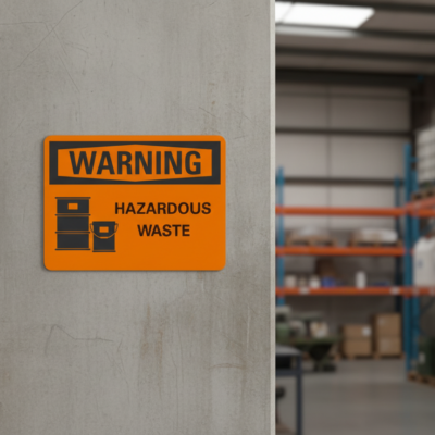 Warning Hazardous waste