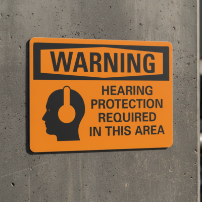 Warning Hearing protection required in this area