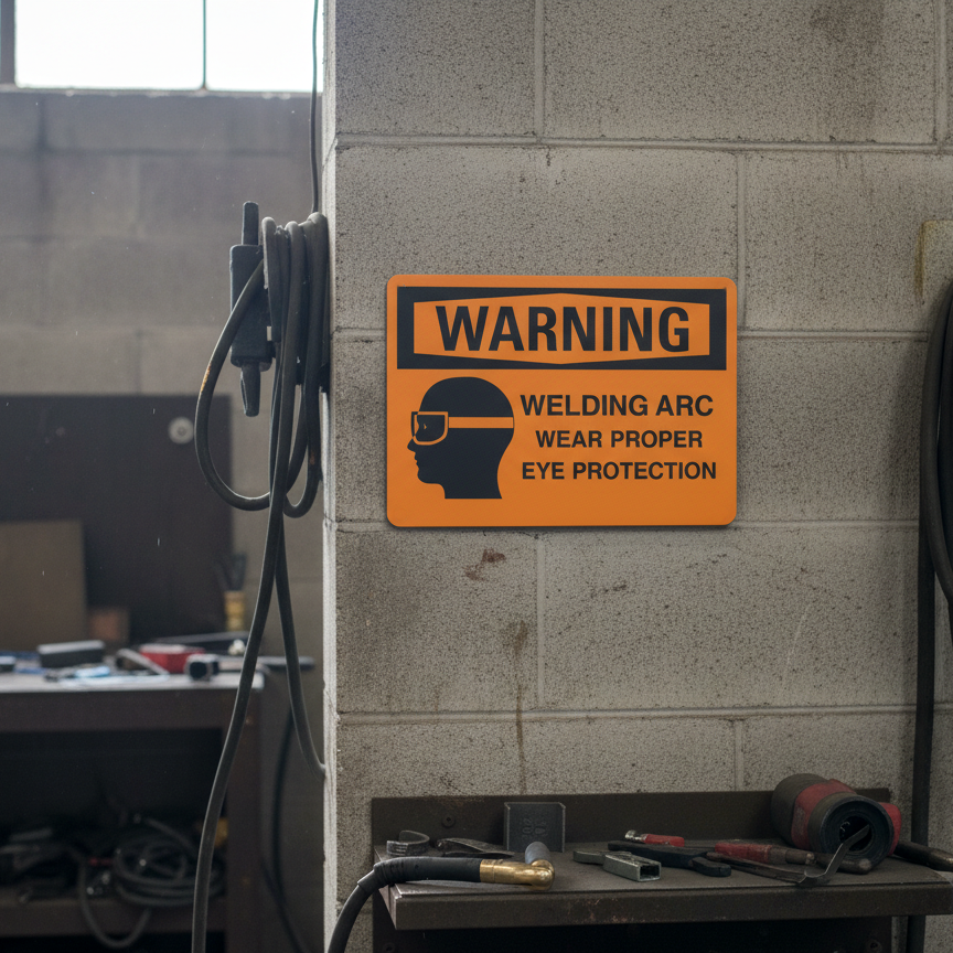 Warning Welding arc wear proper eye protection - Image 2