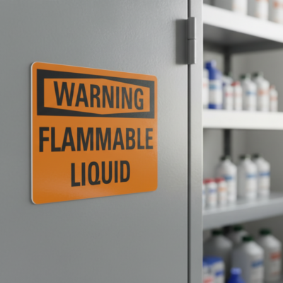 Warning Flammable liquid