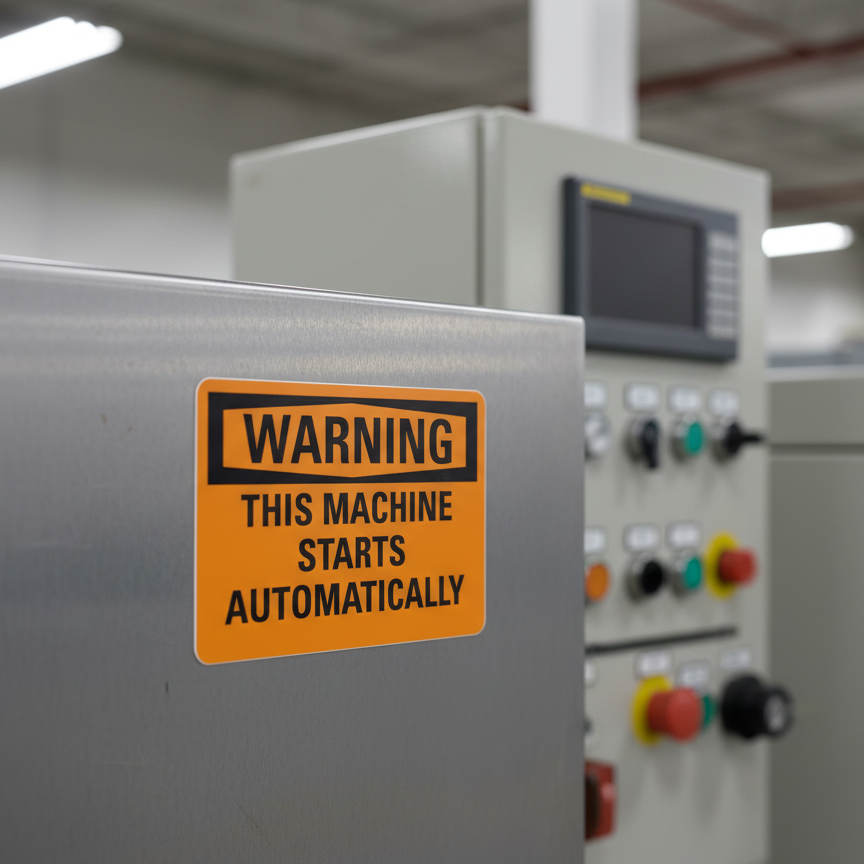 Warning This machine starts automatically - Image 2