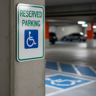 Reserved Parking (Handicapped Symbol)