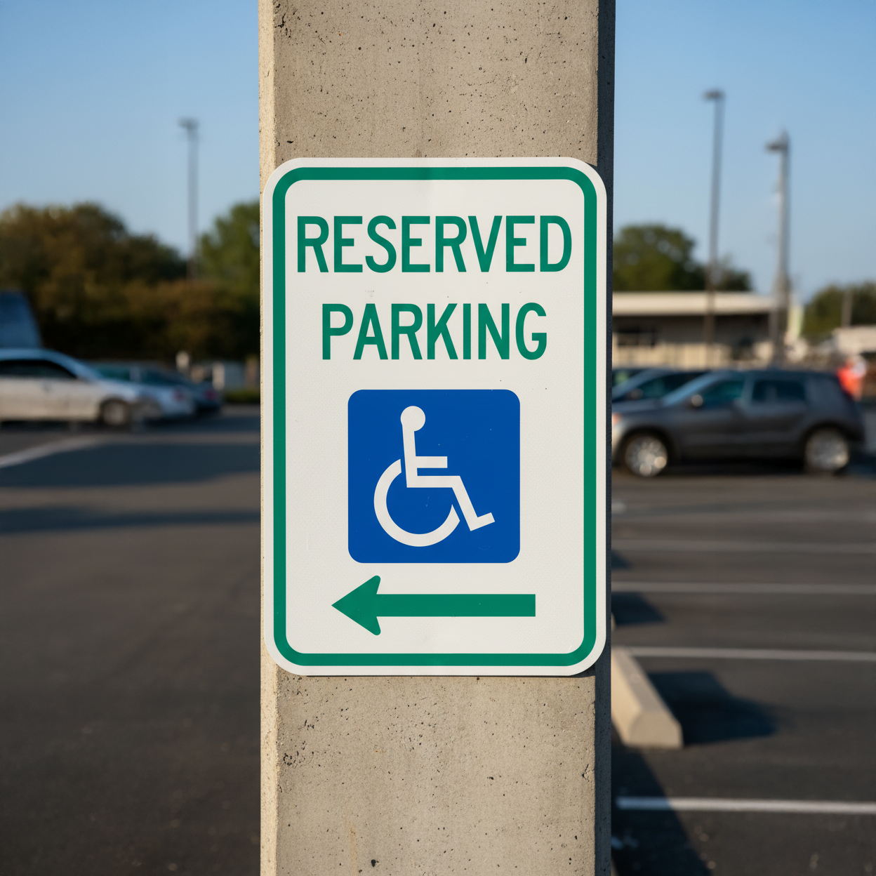 Reserved Parking (Handicapped Symbol