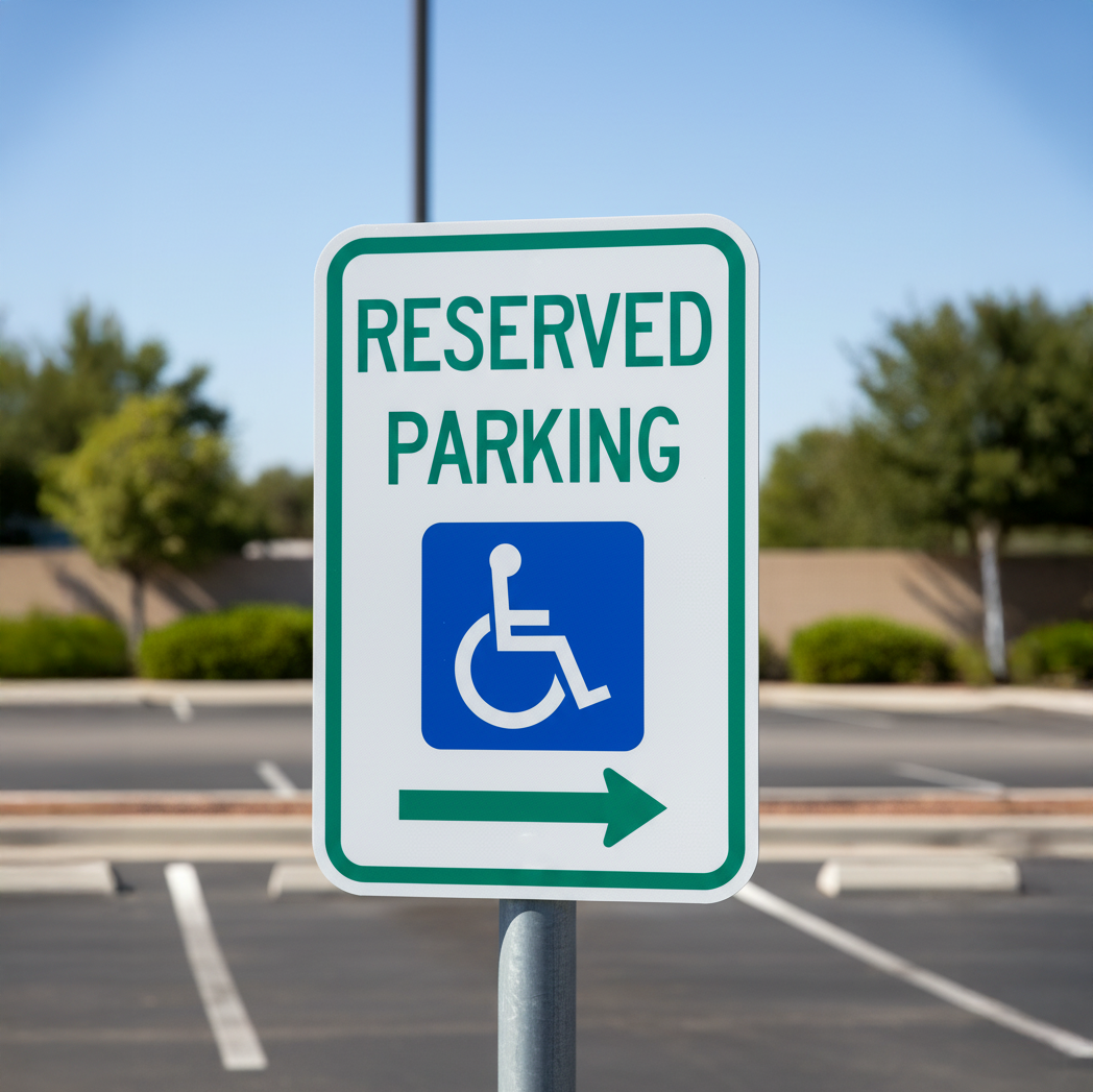 Reserved Parking (Handicapped Symbol And Right