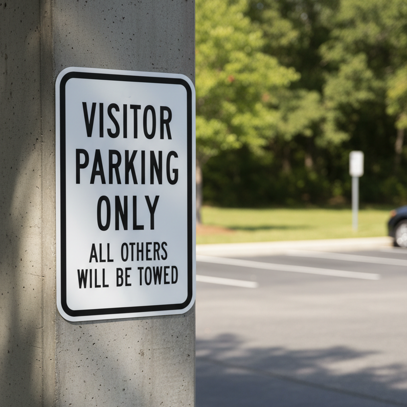 Visitors Parking Only All Others Will Be Towed - Image 2