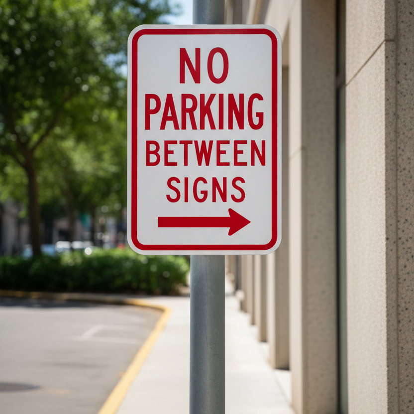No Parking Between Signs (Right Arrow) - Image 2