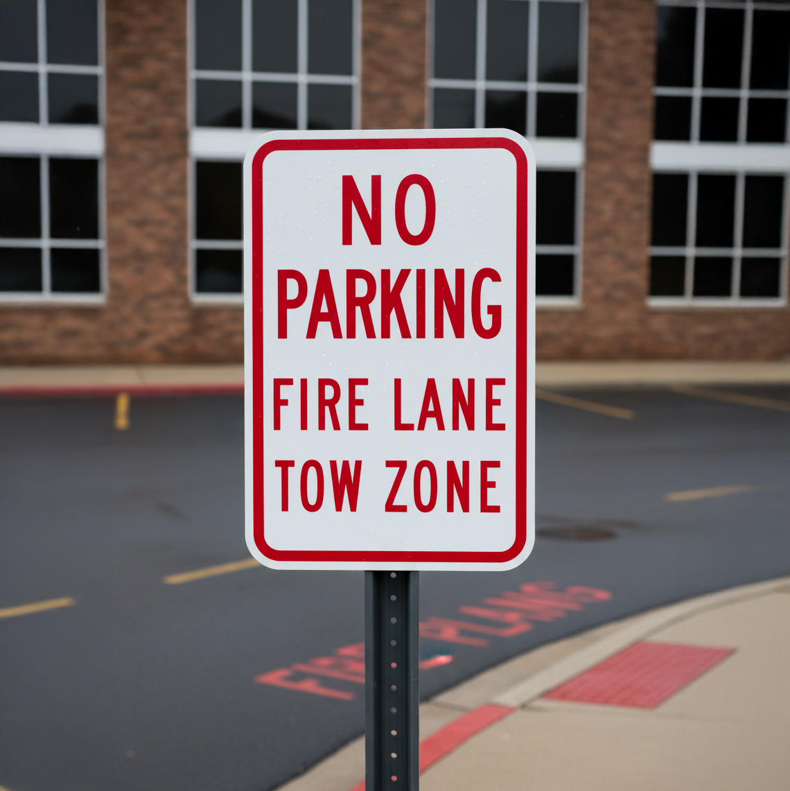 No Parking Fire Lane Tow Zone