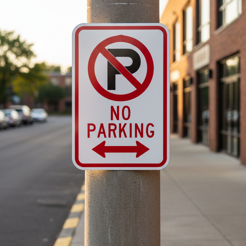 (No Parking Sym) No Parking (Double Arrow)