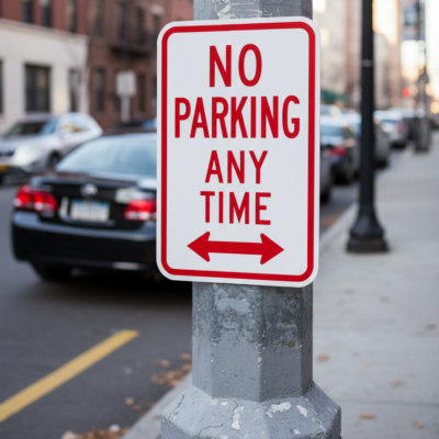 No Parking Any Time (Double Arrow)