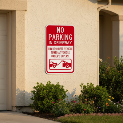 No Parking In Driveway Unauthorized Vehicles Towed
