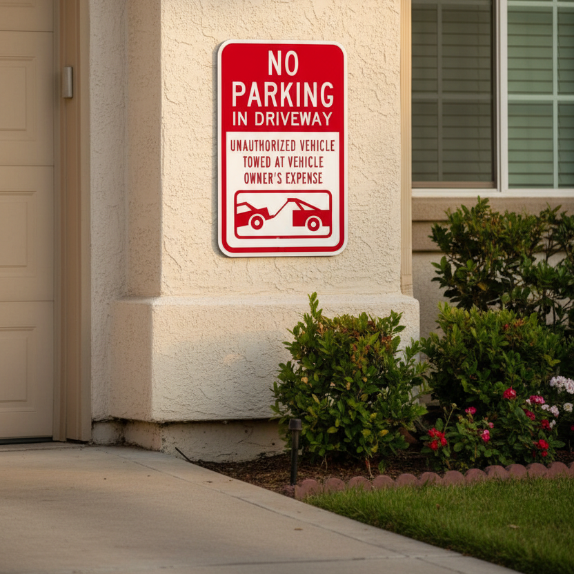 No Parking In Driveway Unauthorized Vehicles Towed - Image 2