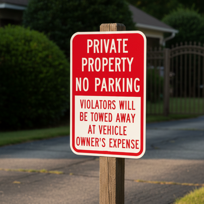 Private Property No Parking Violators Will