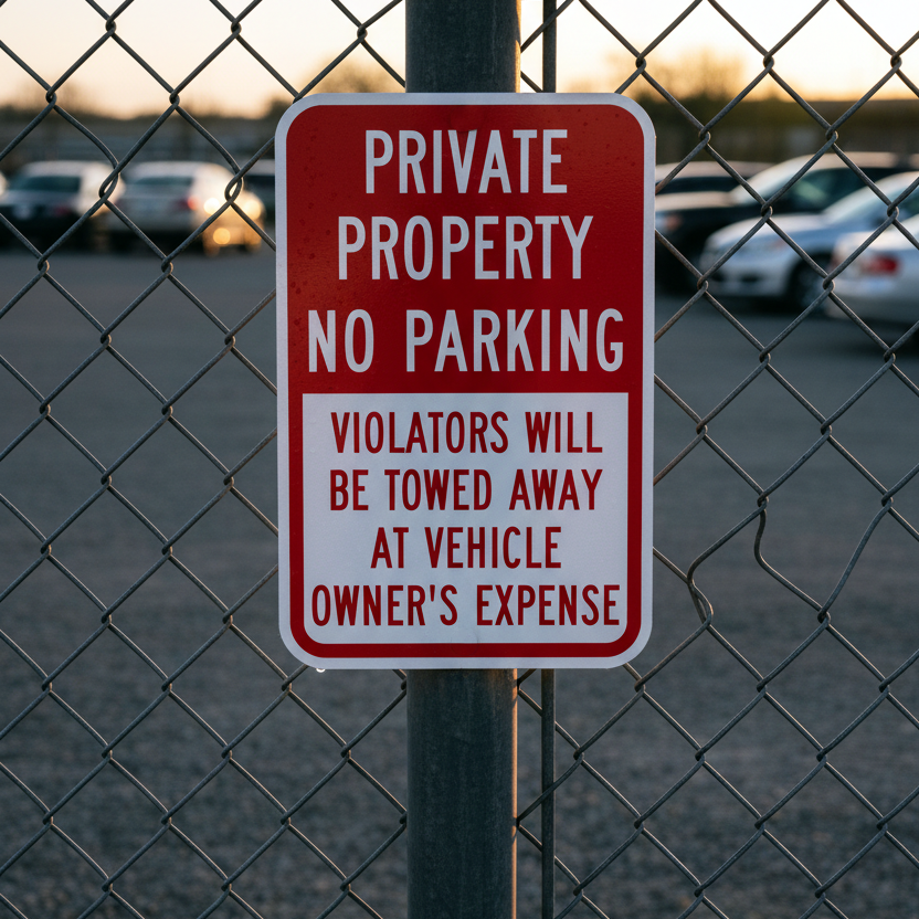 Private Property No Parking Violators Will - Image 2