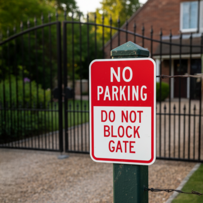 No Parking Do Not Block Gate