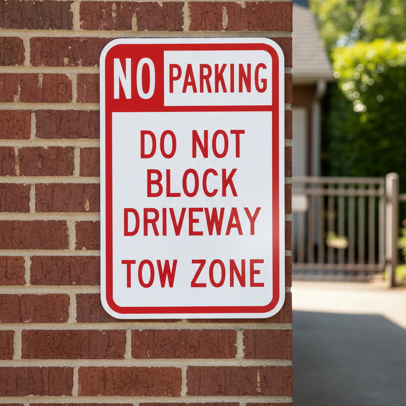 No Parking Do Not Block Driveway Tow Zone - Image 2