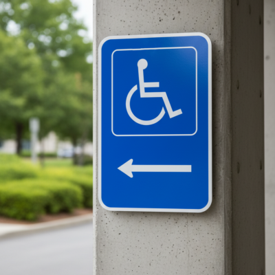 (Handicap Sym) With Left Arrow