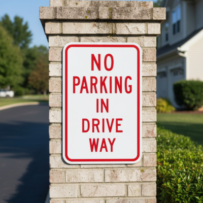 No Parking In Driveway