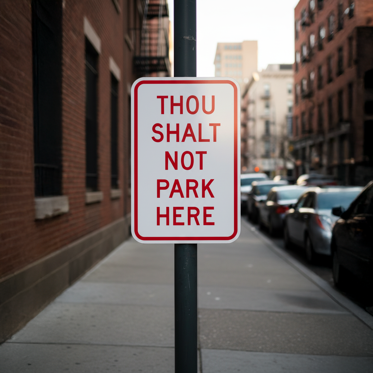 Thou Shalt Not Park Here