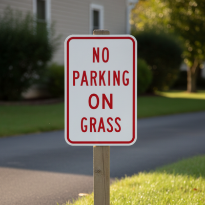 No Parking On Grass