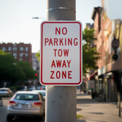 No Parking Tow Away Zone