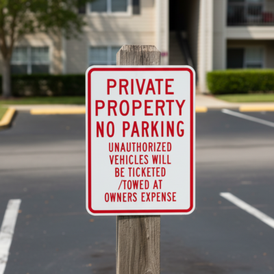 Private Property No Parking Unauthorized Vehicles