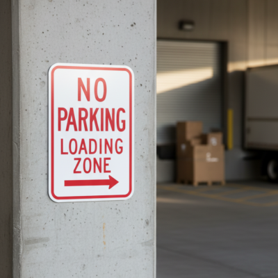 No Parking Loading Zone(Arrow Pointing Right)