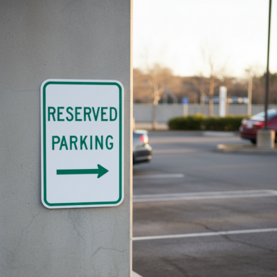 Reserved Parking (Right Arrow)