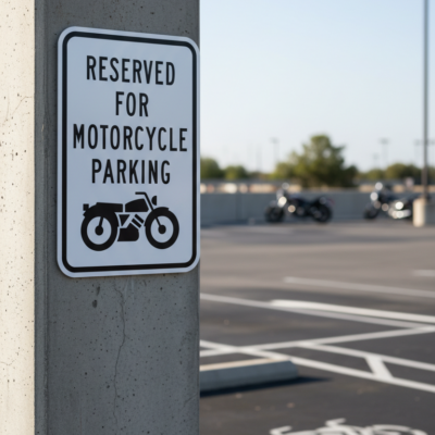 Reserved For Motorcycle Parking (Sym)