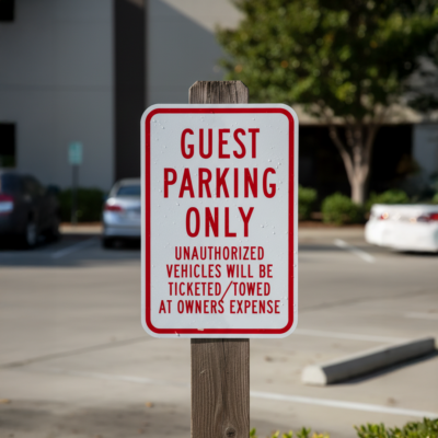 Guest Parking Only Unauthorized Vehicles Will