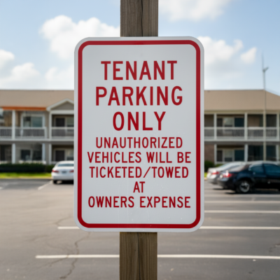 Tenant Parking Only Unauthorized Vehicles Will