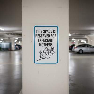 This Space Is Reserved For Expectant Mothers