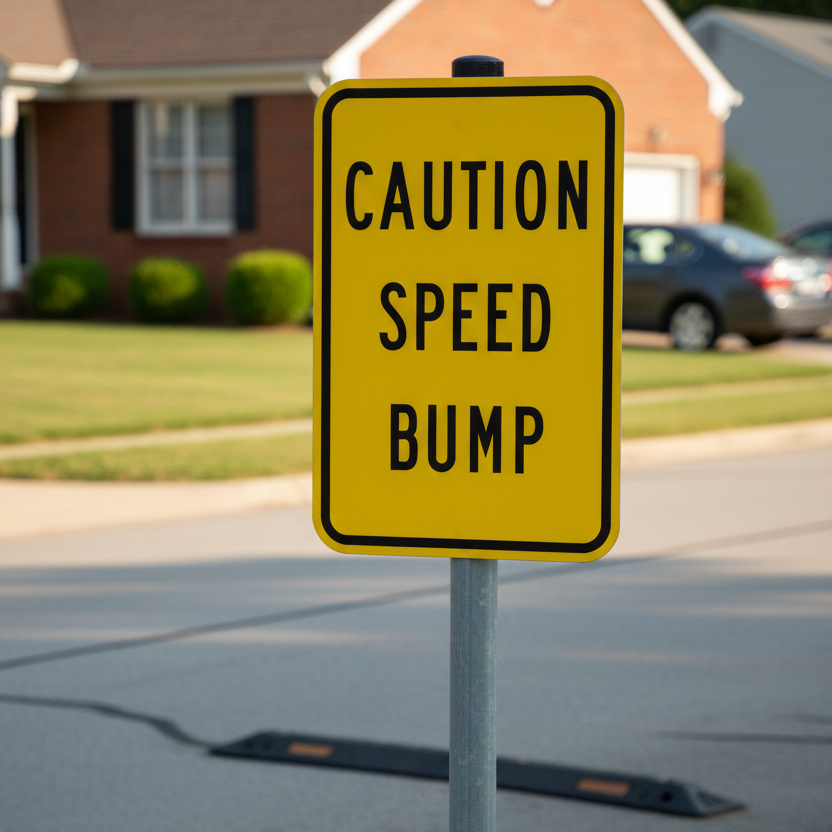 Caution Speed Bump