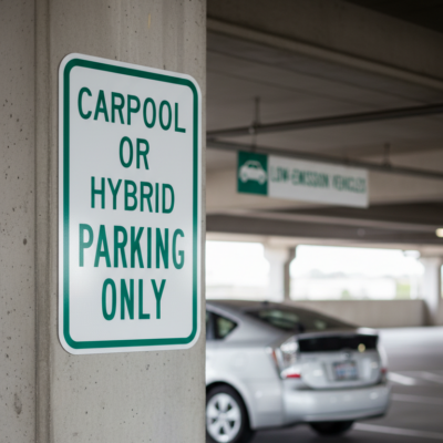 Carpool Or Hybird Parking Only
