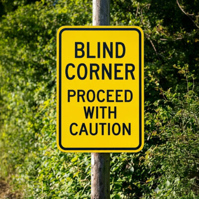 Blind Corner Proceed With Caution