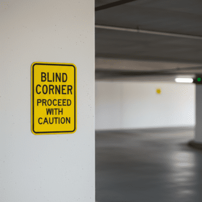 Blind Corner Proceed With Caution