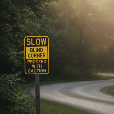 Slow Blind Corner Proceed With Caution