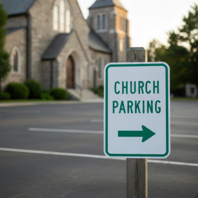 Church Parking (Right Arrow)