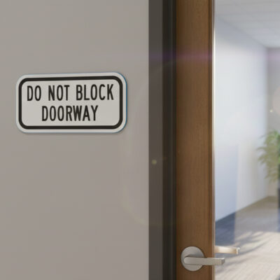 Do Not Block Doorway