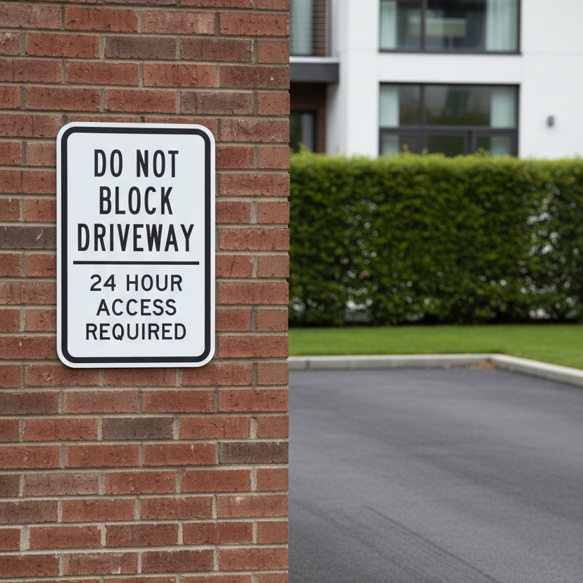 Do Not Block Driveway 24 Hour Access Required - Image 2